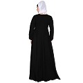 Umbrella cut abaya- Black